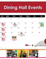 May Dining Hall Calendar